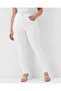 Plus Size White Narrow leg High-Waist Fit Pants
