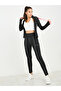 Colorblock Contrast Stitch Detail Zip Up Jacket & Leggings Set