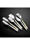 24k Real Gold Plated Steel 3-Piece Tongs Set - 4