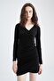 Wrap Neckline Long Sleeve Mini Dress Y4838Az22Au - 4