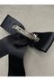 Women's Pearl Detailed Grogen Ribbon Bow Automatic Buckle - 6