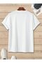 Unisex White Eiffel Printed Oversize T-Shirt - 2