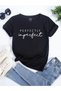Woman's Black Perfectly Printed Oversize T-Shirt