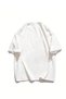 Women's White Flower Printed Oversize T-Shirt - 2
