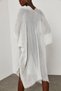 Women's White Tie-Dye Cotton Kimono Pareo Beach Dress Km11200 - 4