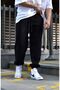 Summer Black Jogger Sweatpants - Elastic Leg
