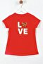 Hearted Love Printed Girls' T-Shirt