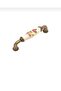 -Porcelain Metal Handle Cabinet Drawer Handle - Furniture Kitchen Handle Ruby (12.8CM) - Stk2985