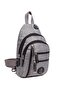 Linen Crossbody Bag with Headphone Outlet Water Resistant Chest Bodybag Backpack - 3