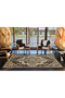 Brown Traditional Lozenge Floral Woven Base Washable Carpet Miravip8921 - 2