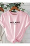 Women's Pink Milano Printed Oversize T-Shirt