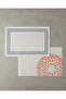 Coachella Leap Polyester 2-Piece Placemat, Cream-Orange - 2