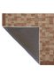 Brown Cube Motif Decorative Washable Carpet Miravip8984 - 5