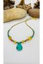 Handmade Ethnic Brass Natural Stone Women's Necklace