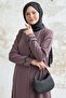 Spiral Stone Detailed Honeycomb Dried Rose Robe - 4