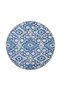 White Blue Round Lozenge Decorative Washable Carpet Miravip8978 - 4