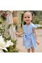 Girl's Ruffle Sleeve Belted Muslin Dress Eid - 2