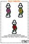 Letter I - Iron-On Woven Rigging Set, Patch Patch Floral Letters Model (3 PCS) - 2