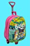 Girls Kindergarten Nursery Squeegee Wheeled Embossed Eva Colorful Printed Backpack and Schoolbag - 5