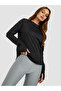 Thumbhole & Tonal Piping Detail Long Sleeve Top