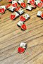 Italian Steel Bracelet Charm with Dangle Red Enamel Heart (1 Pc) 9mm Scb26C - 4