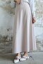 Double Knitted Fabric Skirt - Stone - 4