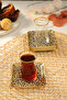 Leopard Patterned Square Tea Set 12 Pieces