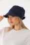 Safari style navy blue bandana visor with tie closure - 3