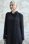 Black Ferace with Collar and Front Stones - 3