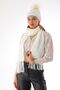 مجموعة وشاح Pompom Ecru Beret Thessaloniki