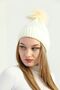 مجموعة وشاح Pompom Ecru Beret Thessaloniki - 5