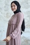 Back Tassel Detail Drawstring Powder Ferace - 3