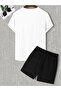 Unisex EAGLE Printed Oversize Shorts T-shirt Set - 3
