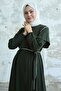 Khaki Ferace with Sleeve Fold Detail - 3
