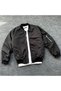 Unisex Black Oversize Bomber Jacket