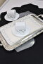 Chain Embroidered Rectangular Tray Cover 24X15Cm - 2