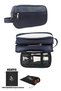 Navy Blue Color Men's Shaving Kit Bag - Men's Cosmetic Handbag