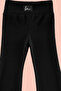 Siyah Kız Çocuk Geniş Paça/Flare Basic Örme Tayt TKDSS24TA00007 - 4