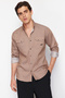 Beige Regular Snap Shirt TMNSS24GO00081 - 2