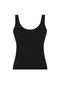 Siyah Fitted/Vücuda Oturan Havuz Yaka Fitilli Esnek Örme Atlet TWOSS22AL0042 - 8