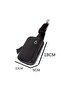 Black Genuine Leather Body Bag with Headphone Outlet - 3
