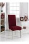 6-Piece Chair Cover Claret Red Color Lycra Washable - 2
