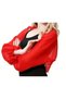 Moni Chiffon Fabric Handle Ruffle Shawl Red - 2