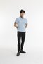 The Champ Polo Neck Zippered Knitwear Knitted Blue Men's T-Shirt - 6