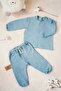 4 Layers Muslin 100% Cotton Children's Long Sleeve Sweatshirt-Pants Bottom-Top Set