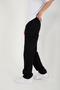 Men's Black Baggy Trousers with Pocket Detail - 4