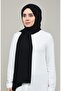 *Medina Silk Shawl - Premium Quality, Non-Slip, Firmly Structured 190 X70 Black Sal2306 - 2