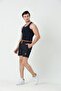 Men's Navy Blue-Orange Garnished Embroidered Pool-Sea Shorts - 7