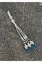 Silver Kazaziye Zircon Stone Detailed Three Hanging Rosary with Tassel