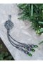 Kazaziye Love Knot and Zircon Stone Detailed Three Hanging Silver Rosary with Tassel - 2